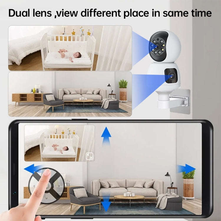 Y6203 4MP Zoom HD Indoor Waterproof Smart WiFi Camera, Specification:UK Plug(White)