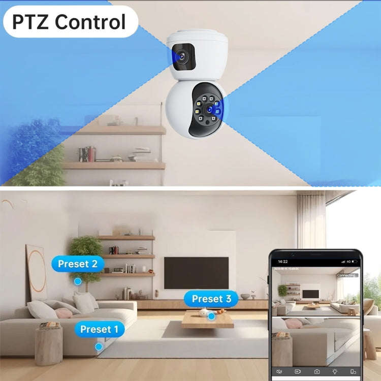 Y6203 4MP Zoom HD Indoor Waterproof Smart WiFi Camera, Specification:UK Plug(White)