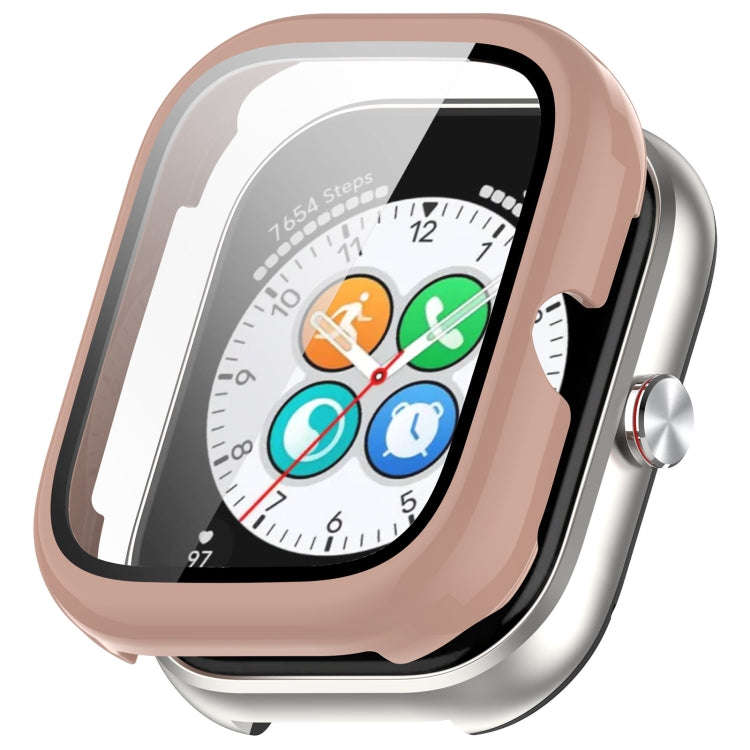 For Honor Choice Haylou Watch PC + Tempered Film Integrated Protective Watch Case(Pink)