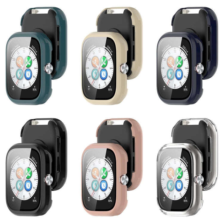 For Honor Choice Haylou Watch PC + Tempered Film Integrated Protective Watch Case(Ivory White)