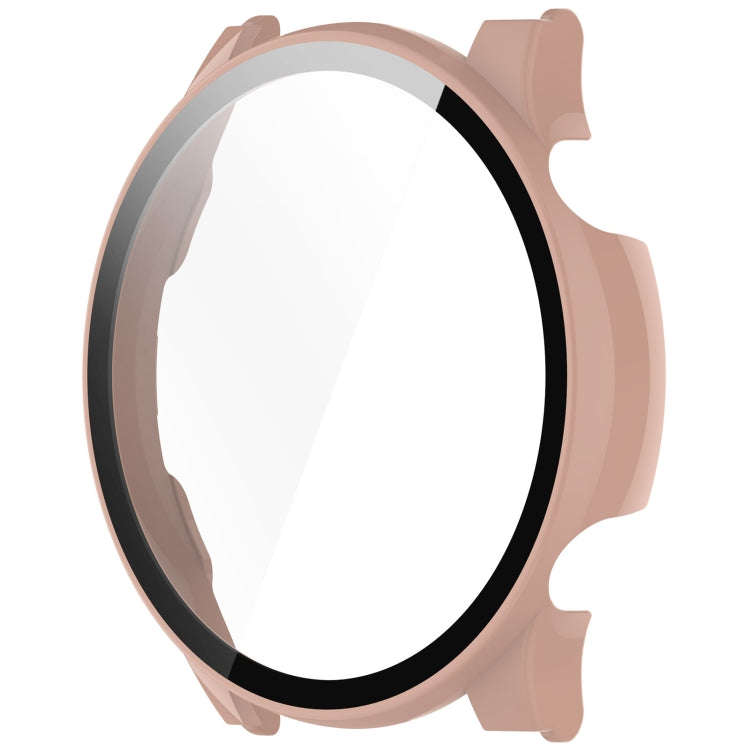 For Xiaomi Haylou RT3 / Solar Plus LS16 PC + Tempered Film Integrated Watch Protective Case(Pink)