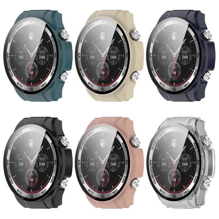 For Xiaomi Haylou Watch R8 PC + Tempered Film Integrated Watch Protective Case(Pine Green)