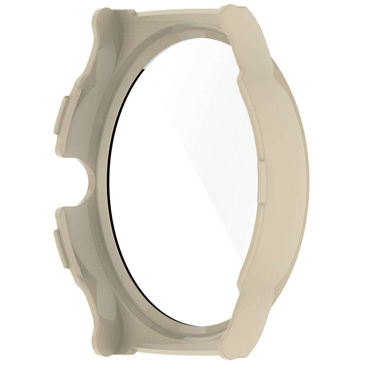 For Xiaomi Haylou Solar Lite R001 PC + Tempered Film Integrated Watch Protective Case(Ivory White)