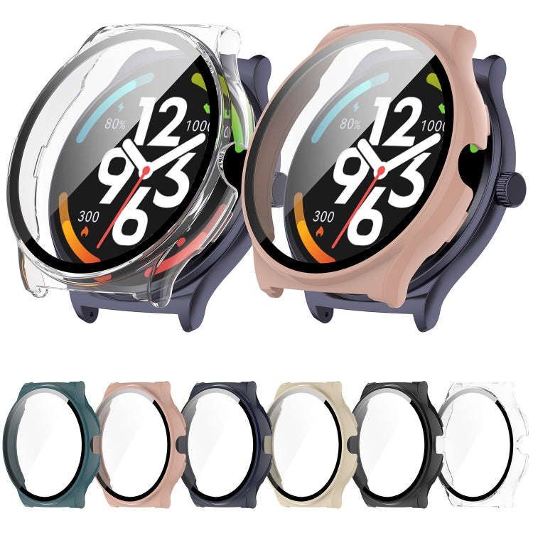 For Xiaomi Haylou Solar Lite R001 PC + Tempered Film Integrated Watch Protective Case(Pine Green)