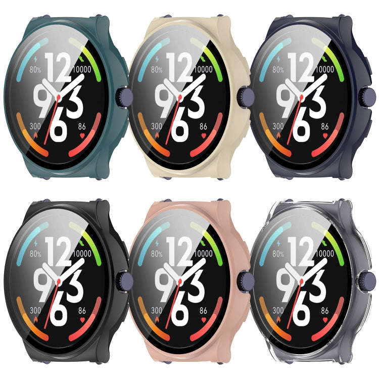 For Xiaomi Haylou Solar Lite R001 PC + Tempered Film Integrated Watch Protective Case(Pine Green)