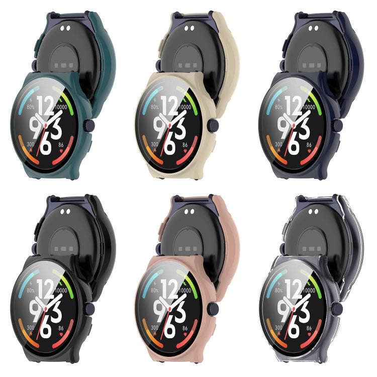 For Xiaomi Haylou Solar Lite R001 PC + Tempered Film Integrated Watch Protective Case(Pine Green)
