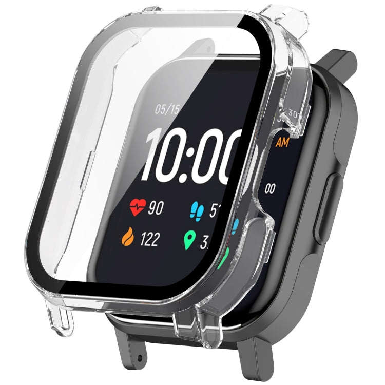 For Xiaomi Haylou Watch 2 LS02 PC + Tempered Film Integrated Watch Protective Case(Transparent Wh...