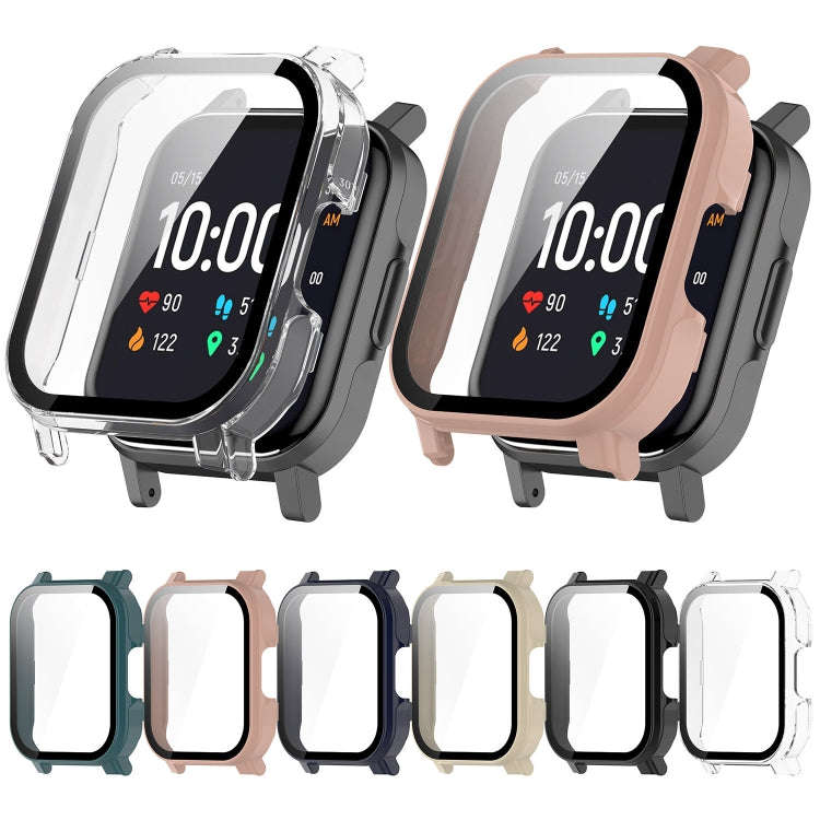 For Xiaomi Haylou Watch 2 LS02 PC + Tempered Film Integrated Watch Protective Case(Ink Blue)