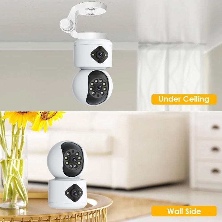 Y6204 4MP Zoom HD Indoor Waterproof Smart WiFi Camera, Specification:UK Plug(White)