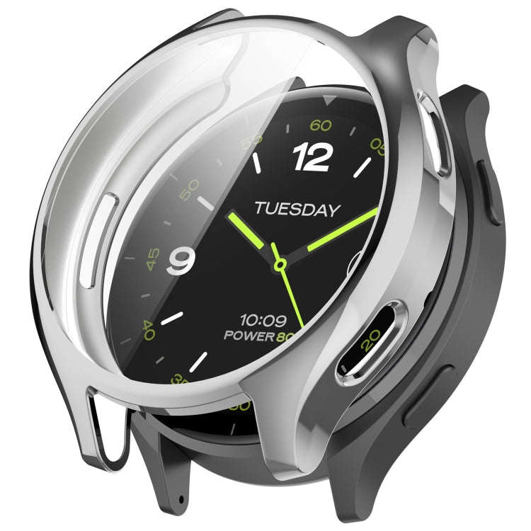 For Xiaomi Watch 2 Full Coverage TPU Electroplated Watch Protective Case(Silver)
