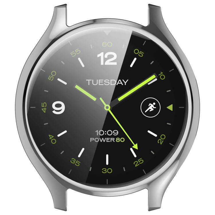 For Xiaomi Watch 2 Full Coverage TPU Electroplated Watch Protective Case(Silver)