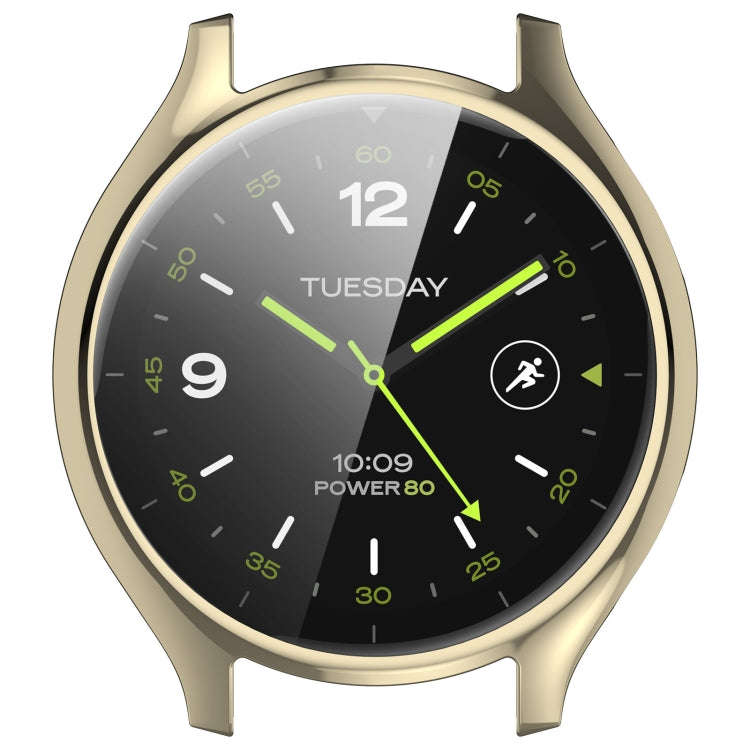 For Xiaomi Watch 2 Full Coverage TPU Electroplated Watch Protective Case(Light Gold)