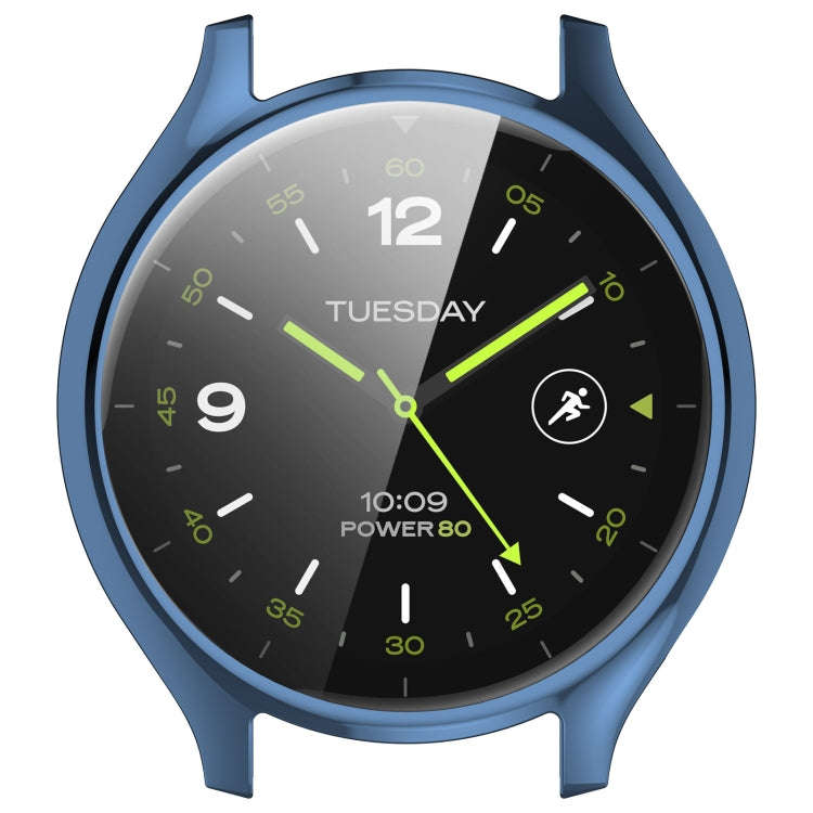 For Xiaomi Watch 2 Full Coverage TPU Electroplated Watch Protective Case(Blue)