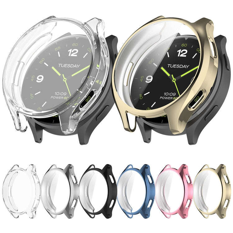 For Xiaomi Watch 2 Full Coverage TPU Electroplated Watch Protective Case(Silver)