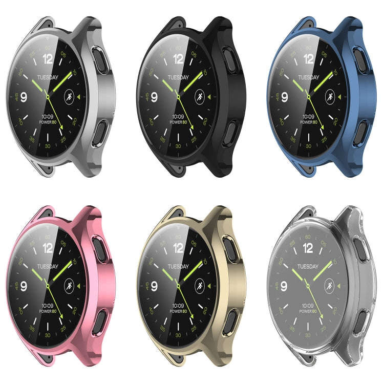 For Xiaomi Watch 2 Full Coverage TPU Electroplated Watch Protective Case(Transparent)