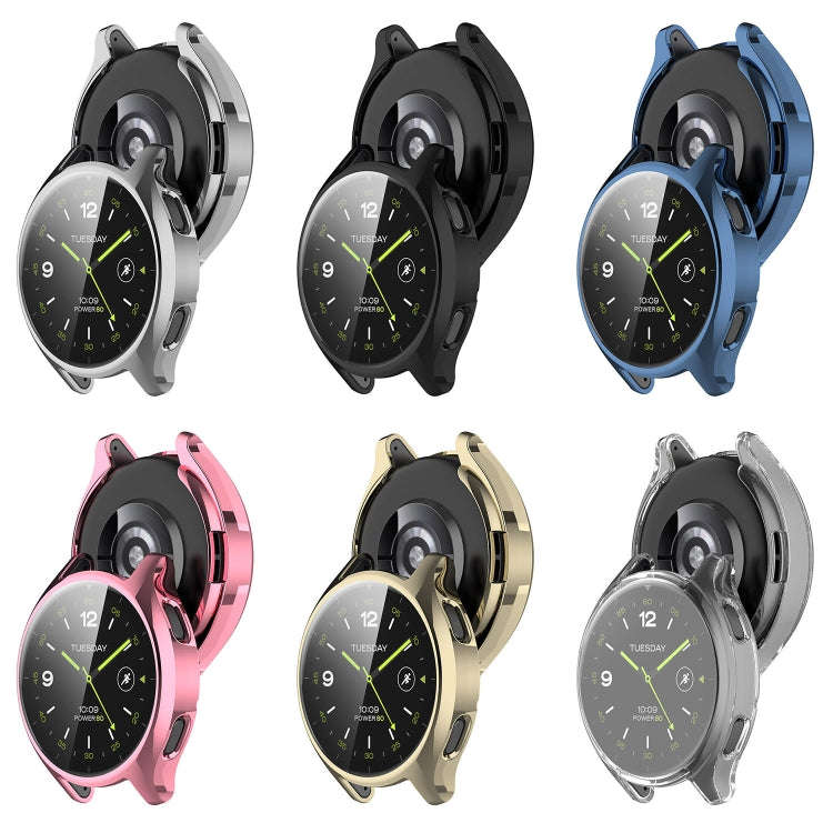 For Xiaomi Watch 2 Full Coverage TPU Electroplated Watch Protective Case(Transparent)