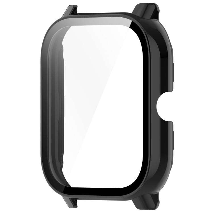 For P66 / P66D / P66ED 1.85 inch Watch PC + Tempered Film Integrated Watch Protective Case(Black)