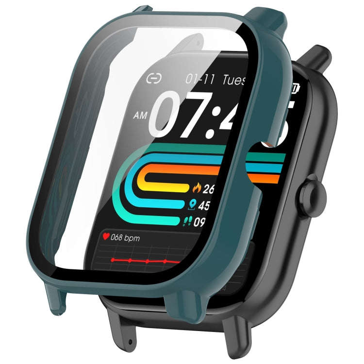 For P66 / P66D / P66ED 1.85 inch Watch PC + Tempered Film Integrated Watch Protective Case(Pine G...