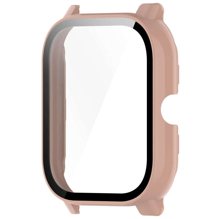 For P66 / P66D / P66ED 1.85 inch Watch PC + Tempered Film Integrated Watch Protective Case(Pink)