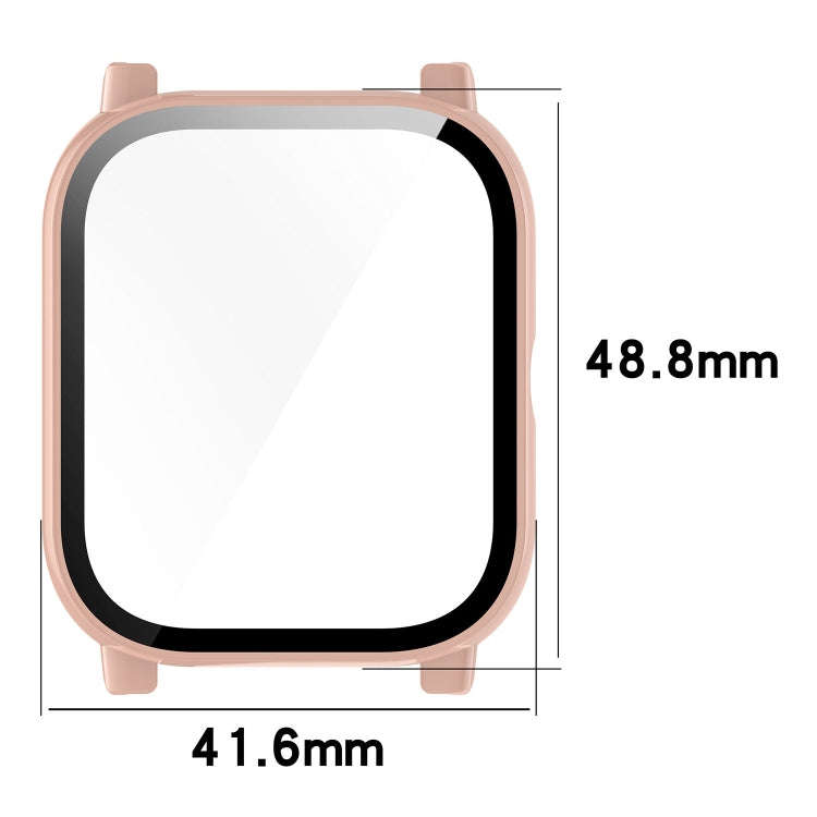 For P66 / P66D / P66ED 1.85 inch Watch PC + Tempered Film Integrated Watch Protective Case(Ink Blue)