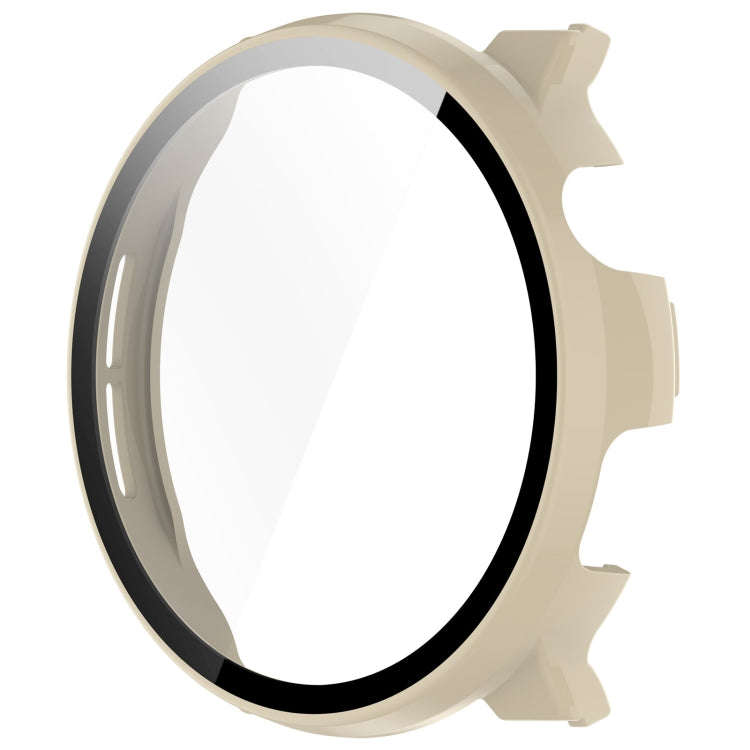 For Xiaomi Mibro Watch Lite 2 PC + Tempered Film Integrated Watch Protective Case(Ivory White)