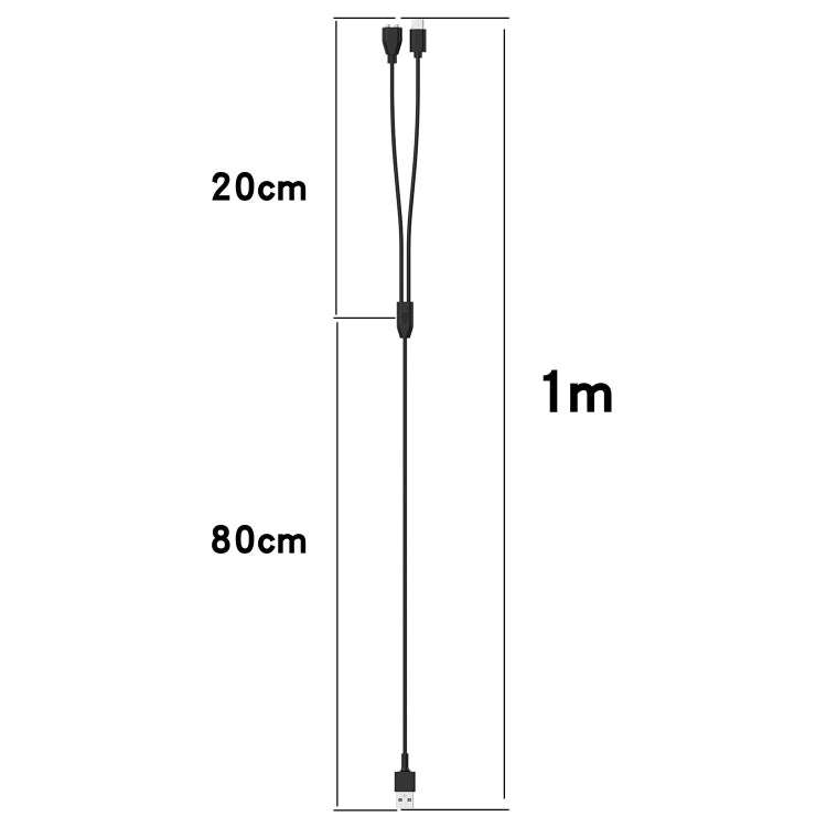 For Delupe / Yawpet Dog Pet Training Device Magnetic Charging Cable, Length: 1m(Black)