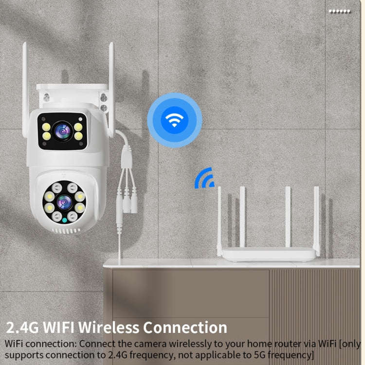 Q8216 4MP Two-way Voice Outdoor IP66 Waterproof WiFi Camera, Plug Type:EU Plug(White)