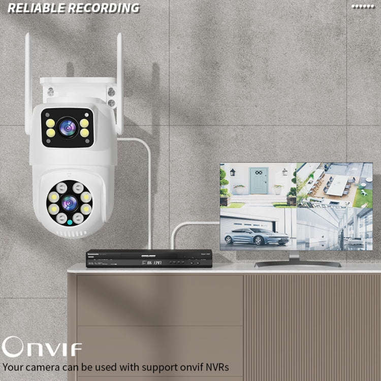 Q8216 4MP Two-way Voice Outdoor IP66 Waterproof WiFi Camera, Plug Type:EU Plug(White)