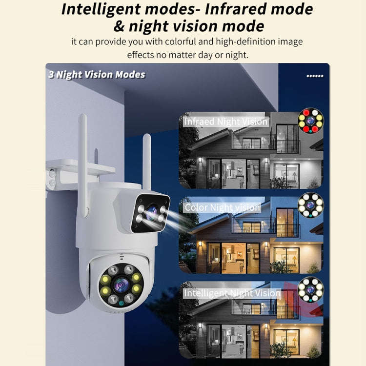 Q8216 4MP Two-way Voice Outdoor IP66 Waterproof WiFi Camera, Plug Type:EU Plug(White)