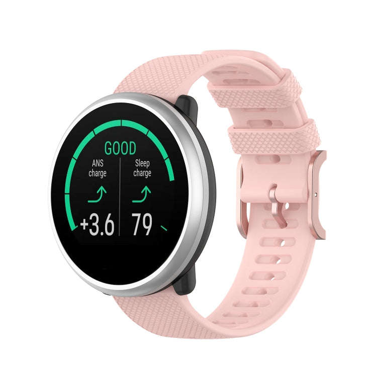 For Polar Ignite 20mm Dot Texture Watch Band(Light Pink)