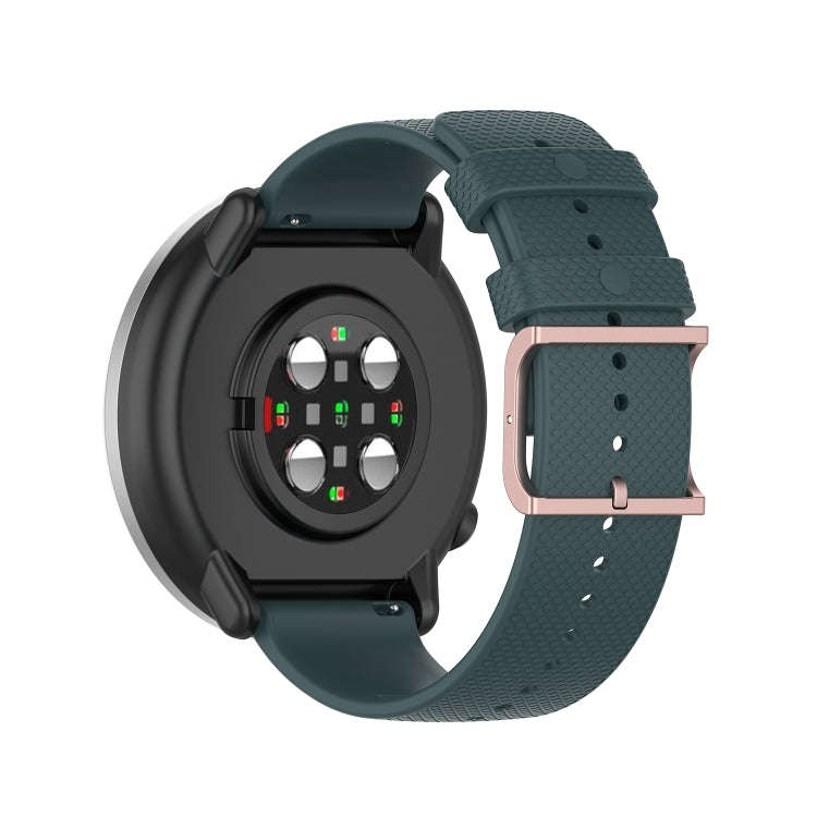 For Polar Ignite 20mm Dot Texture Watch Band(Olive Green)