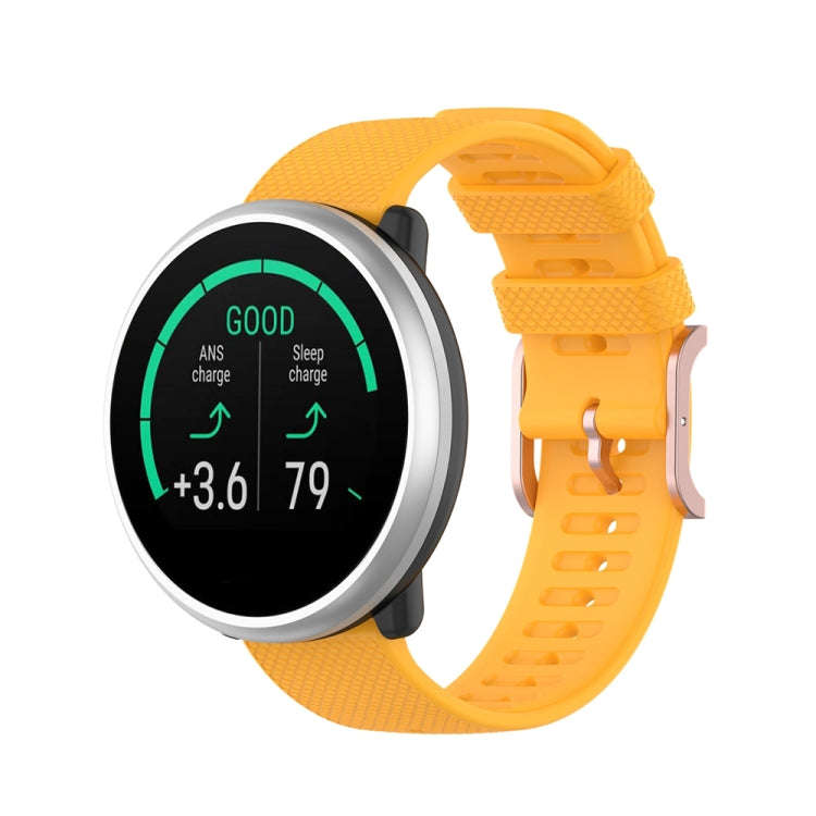For Polar Ignite 20mm Dot Texture Watch Band(Yellow)