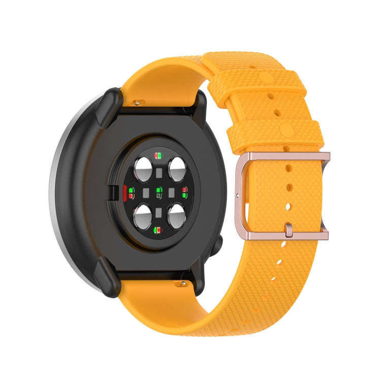 For Polar Ignite 20mm Dot Texture Watch Band(Yellow)