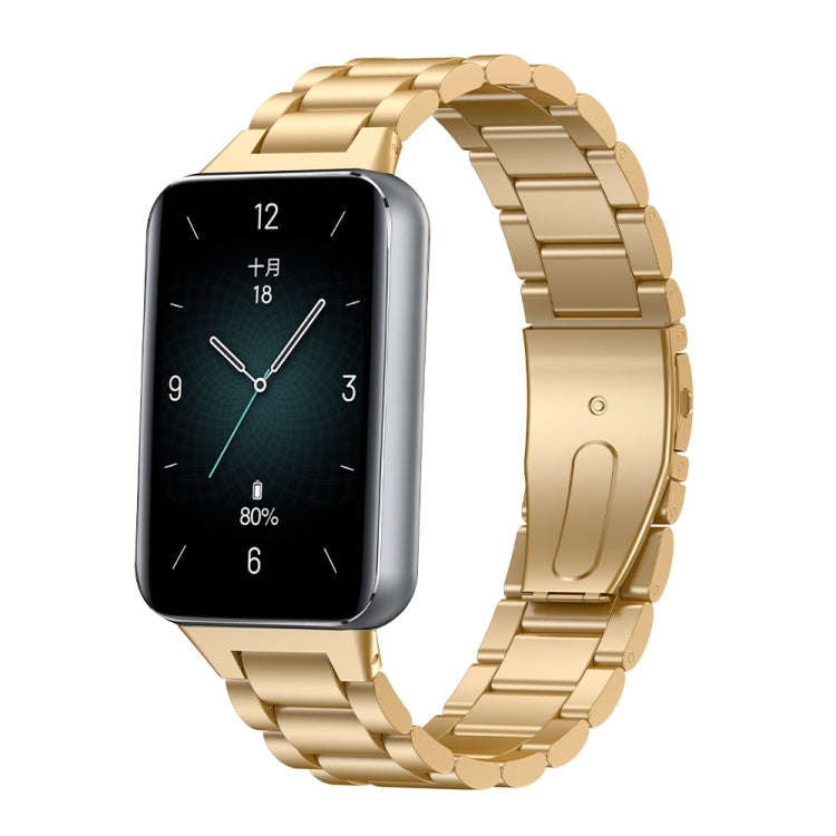 For Honor Band 9 Three Strains Metal Watch Band(Gold)