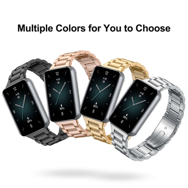 For Honor Band 9 Three Strains Metal Watch Band(Silver)