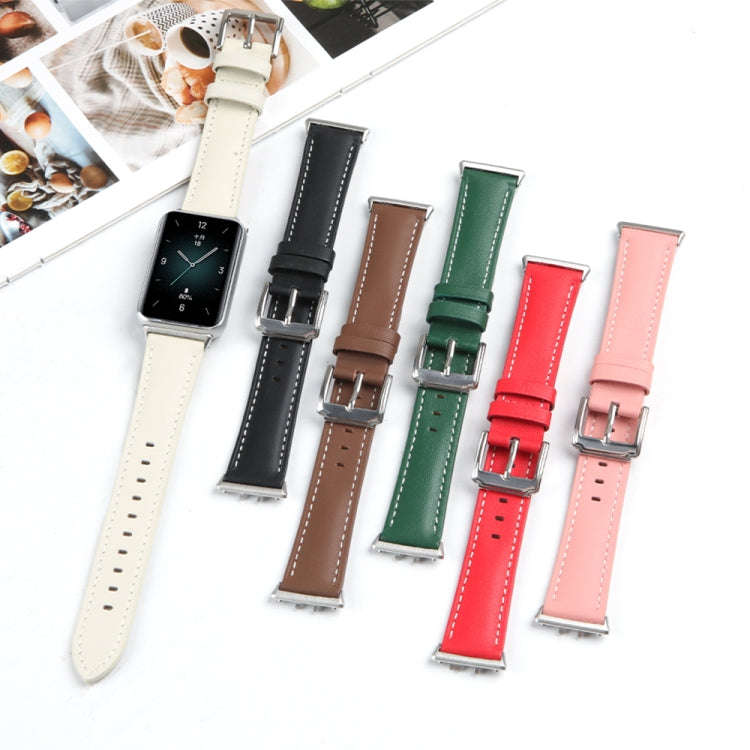 For Honor Band 9 Genuine Leather Watch Band(Brown)