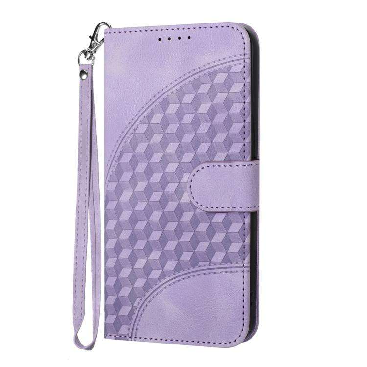 For ZTE Blade A35e 4G YX0060 Elephant Head Embossed Phone Leather Case with Lanyard(Light Purple)