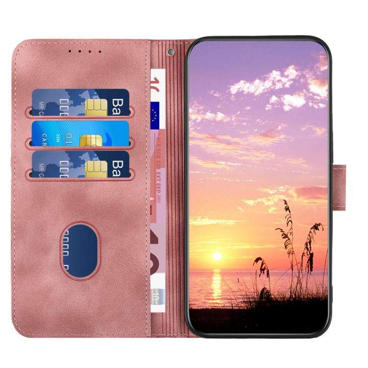 For ZTE Blade A35e 4G YX0060 Elephant Head Embossed Phone Leather Case with Lanyard(Pink)