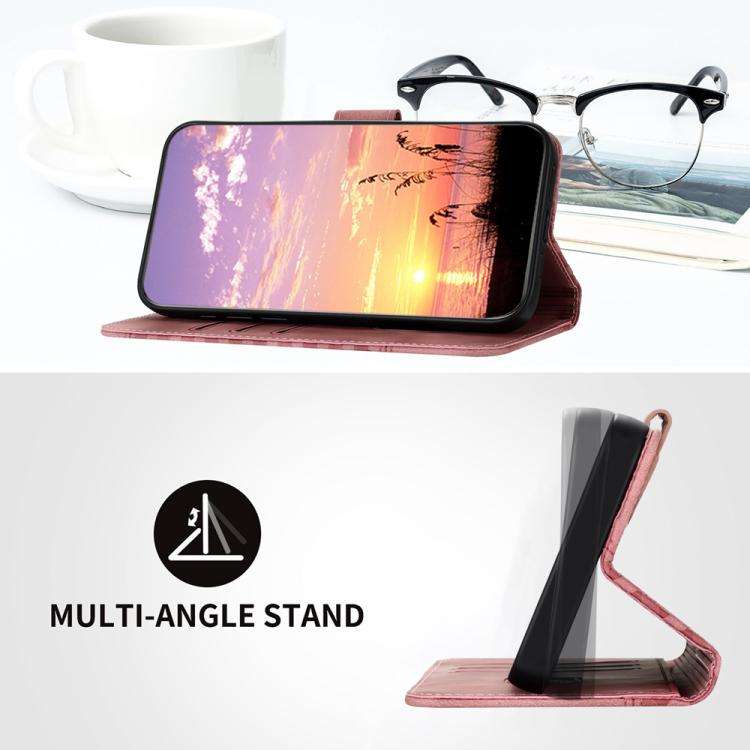 For ZTE Blade A35e 4G YX0060 Elephant Head Embossed Phone Leather Case with Lanyard(Pink)