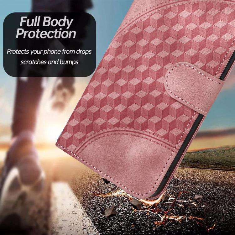 For ZTE Blade A35e 4G YX0060 Elephant Head Embossed Phone Leather Case with Lanyard(Pink)