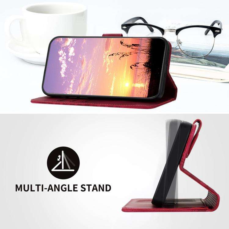 For ZTE Blade A35e 4G YX0060 Elephant Head Embossed Phone Leather Case with Lanyard(Rose Red)
