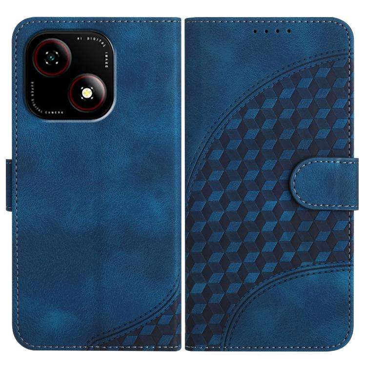 For ZTE Blade A35e 4G YX0060 Elephant Head Embossed Phone Leather Case with Lanyard(Royal Blue)