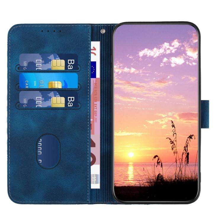 For ZTE Blade A35e 4G YX0060 Elephant Head Embossed Phone Leather Case with Lanyard(Royal Blue)
