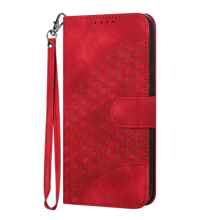 For ZTE Blade A35e 4G YX0060 Elephant Head Embossed Phone Leather Case with Lanyard(Red)
