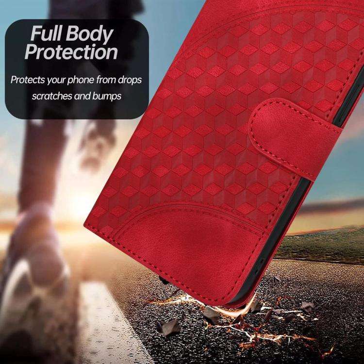 For ZTE Blade A35e 4G YX0060 Elephant Head Embossed Phone Leather Case with Lanyard(Red)