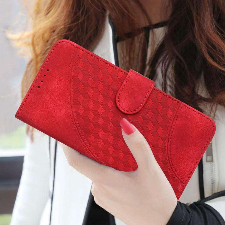 For ZTE Blade A35e 4G YX0060 Elephant Head Embossed Phone Leather Case with Lanyard(Red)