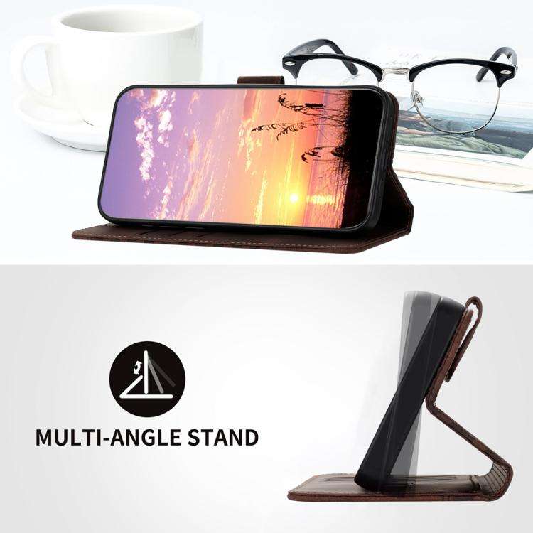 For ZTE Blade A35e 4G YX0060 Elephant Head Embossed Phone Leather Case with Lanyard(Coffee)