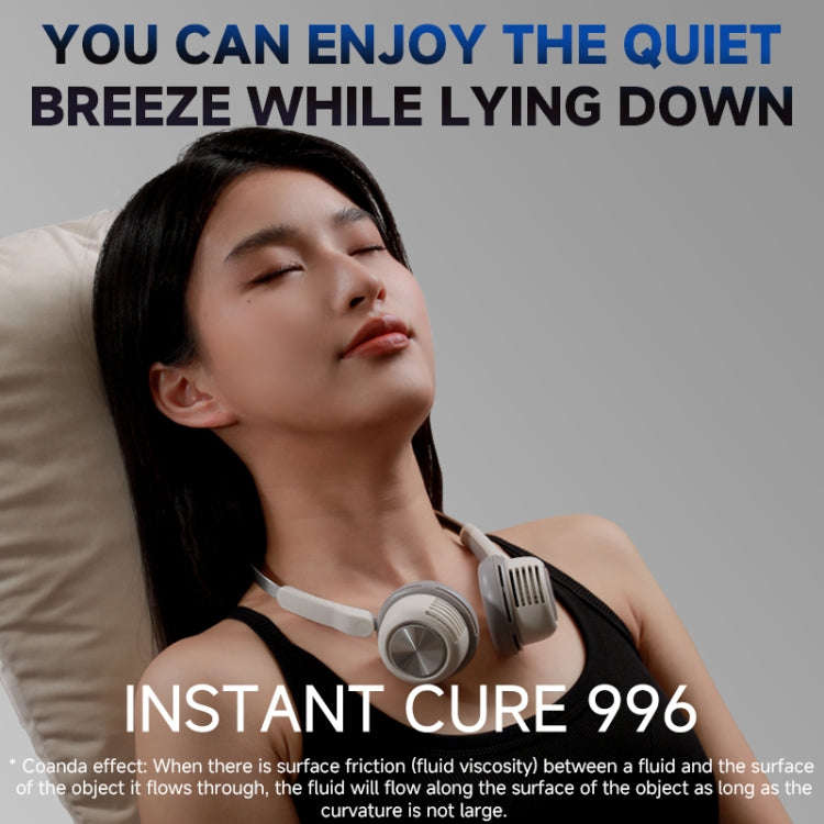 MF088 XINGLUO Neck Band Electric Fan(White)