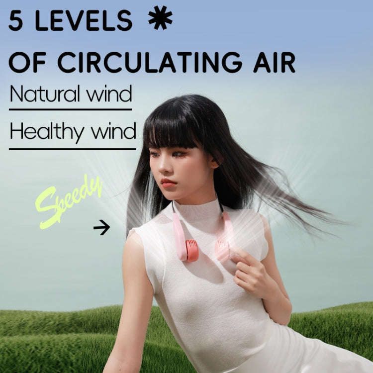 MF089 Speedy Neck Band Electric Fan(Pink)