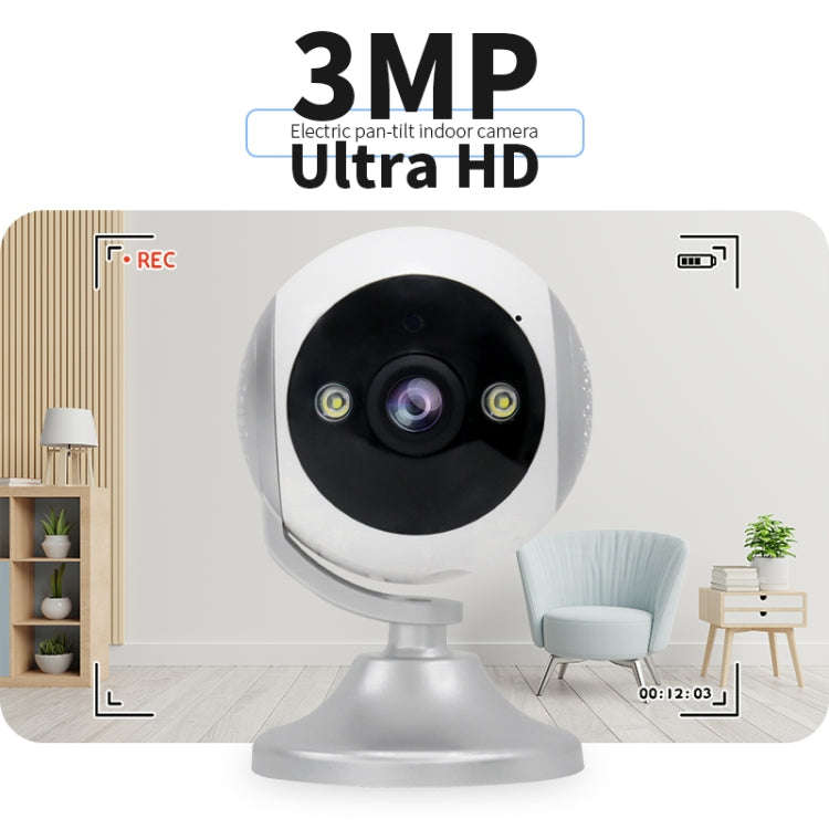 CM-I310M 3MP 180 Degree Panoramic Smart PTZ WiFi Surveillance Camera, EU Plug(White)